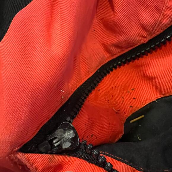 HJC Coat Mens XL Snow Snowmobile Racing Ski Jacket Orange 3M Scotchlite Neon ** - Picture 2 of 11